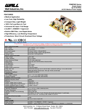 PSMPS65-24 Datasheet PDF Wall Industries,Inc.