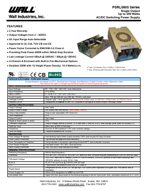 PSRL0603X-12 Datasheet PDF Wall Industries,Inc.
