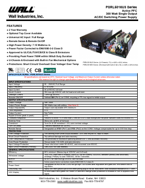 PSRL5016U3 Datasheet PDF Wall Industries,Inc.