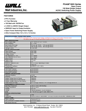 PSAQF150O-3.3S Datasheet PDF Wall Industries,Inc.