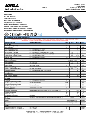 DTSPU68 Datasheet PDF Wall Industries,Inc.
