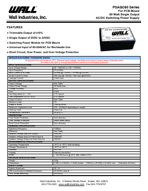 PSAQC60-24S Datasheet PDF Wall Industries,Inc.