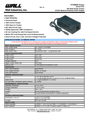 DTAM-200A3-1Y36E Datasheet PDF Wall Industries,Inc.