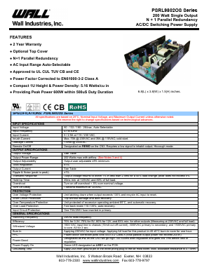 PSRL9802OSE Datasheet PDF Wall Industries,Inc.