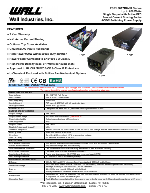 PSRL5017R8-NI Datasheet PDF Wall Industries,Inc.