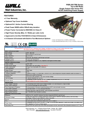 PSRL5017RX8-48 Datasheet PDF Wall Industries,Inc.