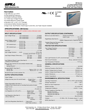 DB48T5-15-40 Datasheet PDF Wall Industries,Inc.