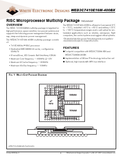 WED3C7410E16M-400BX Datasheet PDF White Electronic Designs Corporation