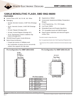 WMF128K8-50CI5 Datasheet PDF White Electronic Designs Corporation