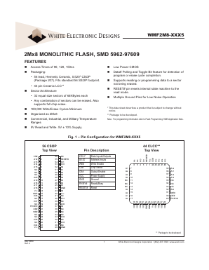 WMF2M8-120LM5 Datasheet PDF White Electronic Designs Corporation