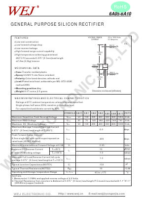 6A4 Datasheet PDF WEJ ELECTRONIC CO.
