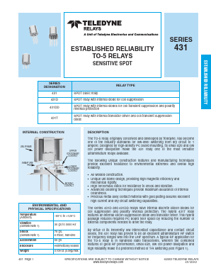 431-6 Datasheet PDF Willow Technologies Ltd