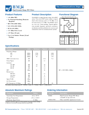 HMJ4-PCB Datasheet PDF WJ Communications => Triquint