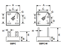 GBPC2506W Datasheet PDF Won-Top Electronics