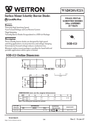 WSD520S Datasheet PDF Weitron Technology