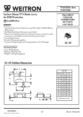 WOST24C Datasheet PDF Weitron Technology