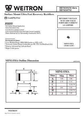 HFM104M Datasheet PDF Weitron Technology