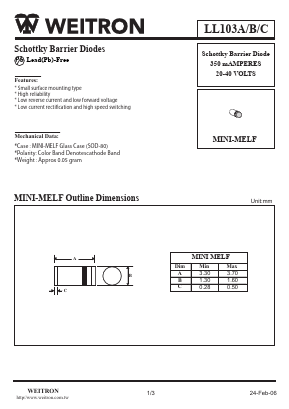 LL103B Datasheet PDF Weitron Technology