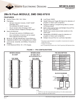 WF2M16-90FLM5 Datasheet PDF White Electronic Designs => Micro Semi