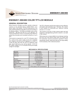 ENH084V1-300 Datasheet PDF White Electronic Designs => Micro Semi