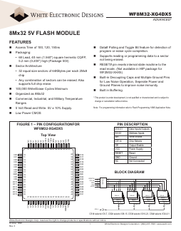 WF8M32-100G4DI5 Datasheet PDF White Electronic Designs => Micro Semi