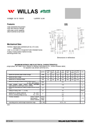 UG6KB80 Datasheet PDF Willas Electronic Corp.