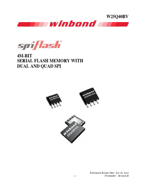 W25Q40BVSVIG Datasheet PDF Winbond