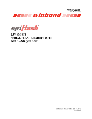 W25Q40BLSVIG Datasheet PDF Winbond
