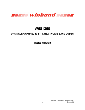 W681360 Datasheet PDF Winbond