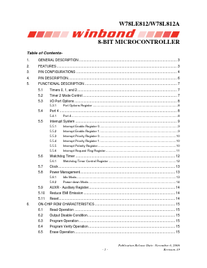 W78LE812 Datasheet PDF Winbond