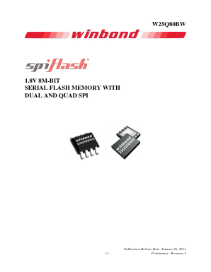 25Q80BWSNIG Datasheet PDF Winbond