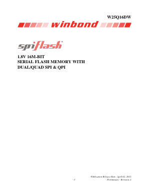 W25Q16DW Datasheet PDF Winbond