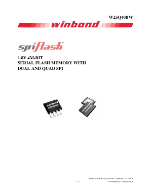 W25Q40BWSNIG Datasheet PDF Winbond