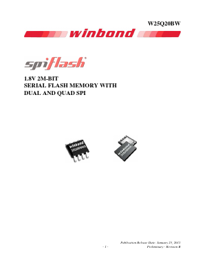 W25Q20BWSNIP Datasheet PDF Winbond