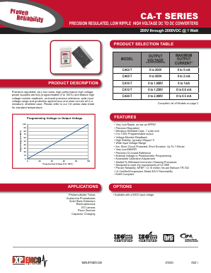 CA05-T Datasheet PDF XP Power Limited