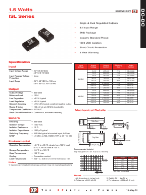 ISL2409A Datasheet PDF XP Power Limited
