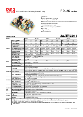 PD-2515 Datasheet PDF XP Power Limited