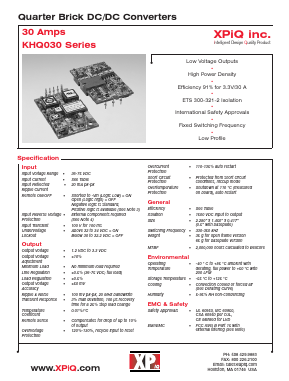 KHQ03048S3V3AL Datasheet PDF XP Power Limited