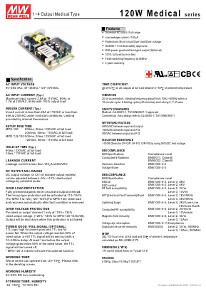 MPD-120A Datasheet PDF XP Power Limited