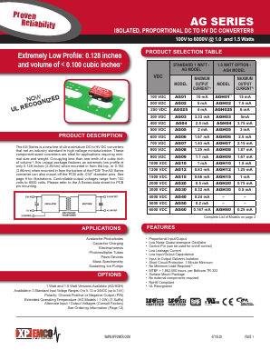 AGH12N-12T Datasheet PDF XP Power Limited