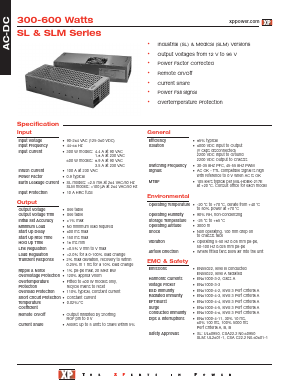 SL300PS36-D Datasheet PDF XP Power Limited