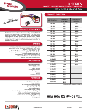 Q035CT Datasheet PDF XP Power Limited