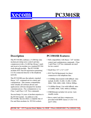 PC3301SR Datasheet PDF Xecom