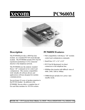 PC104CR Datasheet PDF Xecom