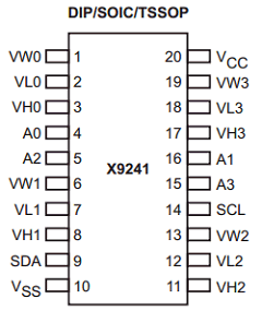 X9241WP Datasheet PDF Xicor -> Intersil