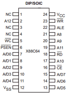 X88C64SM Datasheet PDF Xicor -> Intersil