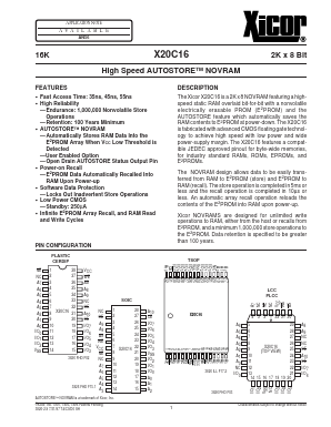 X20C16DMB-35 Datasheet PDF Xicor -> Intersil