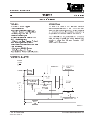X24C02M-3 Datasheet PDF Xicor -> Intersil
