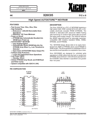 X20C05JI-45 Datasheet PDF Xicor -> Intersil