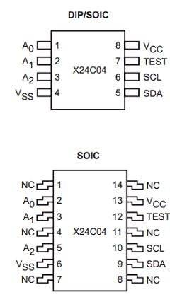 X24C04S8D Datasheet PDF Xicor -> Intersil